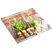 Tulup GLASPLATTE 60x52 cm Kräuterschnur
