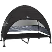 vidaXL Hochgelegtes Hundebett Schwarz 127 x 81 x 108 cm