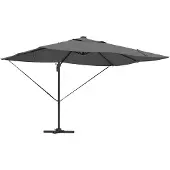 vidaXL Sonnenschirm mit LED-Lichtleisten Anthrazit 352 x 251 x 265 cm