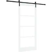 vidaXL Schiebetür ORKDAL Weiß und Schwarz 93 x 211 cm