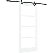 vidaXL Schiebetür ORKDAL Weiß und Schwarz 93 x 211 cm