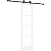 vidaXL Schiebetür ORKDAL Weiß und Schwarz 61 x 198,5 cm