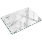 Tulup Herdabdeckplatte 80x52 cm Schneidebrett Glas Schutzplatte Küchenutensilien Spritzschutz Abdeckung Marmor