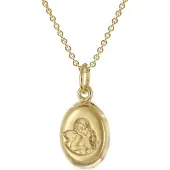 Trendor 28584 Mädchen-Anhänger Engel Gold 333/8K Mit Vergoldeter Silberkette