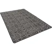 Snapstyle In- und Outdoor Teppich Beidseitig Newport Boho Schwarz Weiss, Größe:80x160 cm