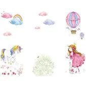 A.S. Création Vliestapete "Kinderzimmer Fototapete Einhorn Prinzessin Rosa" matt strukturiert