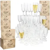 MamboCat 120er Set Royal Sektgläser geeicht 0,1L Champagner-Glas klare Sektflöte Party