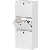 HOMCOM Schuhschrank Spanplatte 47L x 28B x 115H cm Weiß