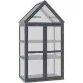 Outsunny Gewächshaus in Grau 70,5L x 42B x 132H cm | Gr.: onesize