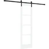 vidaXL Schiebetür ORKDAL Weiß 61 x 198,5 cm Massivholz Kiefer und Glas