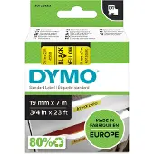 Dymo Schriftbandkassette D1 45808, 19 mm, gelb/schwarz