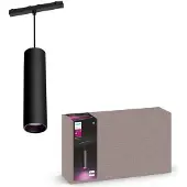 Philips White and Color ambiance Perifo Zylinder-Pendelleuchte Erweiterung schwarz, Intelligente Hängeleuchte, Bluetooth/Zigbee, Schwarz, Integrierte LED, Metall, Multi