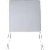 Beliani Sitzkissen für Gartenstuhl 8er Set Hellgrau Stoffbezug mit Bindebändern 46 x 46 cm UV-beständig Modern Outdoor Stuhlkissen Stuhlpolster