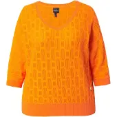 Ulla Popken Pullover in mandarine | Gr.: 42-44