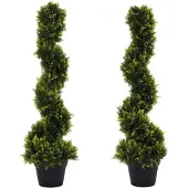 Outsunny Künstlicher Zedernbaum-18L x 18B x 90H cm-Grün | Gr.: onesize