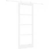 vidaXL Schiebetür ORKDAL Weiß 83 x 211 cm Massivholz Kiefer und Glas