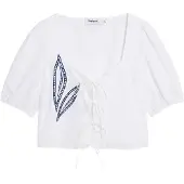 Desigual Damenbluse mit dekorativem Verschluss
