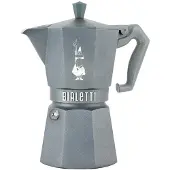 Bialetti Italienische kaffeemaschine, 6 tassen, silbergrau 0009076
