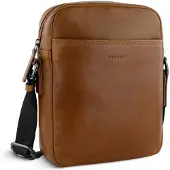 Bugatti Leder Umhängetasche Savona Crossover Bag Cognac hellbraun