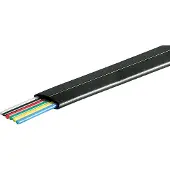 Goobay Telefonflachkabel 6-adrig, 100 m Rolle, AWG 30, CU (Kupfer) - Kupferleiter (CU)