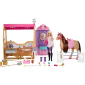 Barbie „ Mysteries: Das geheimnisvolle Pferdeabenteuer“ Pferdestall-Spielset mit Puppe, Spielzeugpferd und Zubehör, mehr als 25 Teile, Modepuppe, Weiblich, 3 Jahr(e), Mädchen, 355,6 mm, 2,47 kg