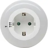 Kopp LED-Nachtlicht mit Steckdose und Schalter 1 W