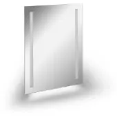 Fackelmann LED Spiegel linear MIRRORS / Wandspiegel mit LED- und Ambientelicht / Maße (B x H x T): ca. 60 x 75 x 2 cm / hochwertiger Badspiegel / moderner Badezimmerspiegel / Breite 60 cm