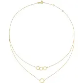 Jackie Circles Halskette aus 14 Karat Gelbgold