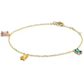 Jackie Medina Triple Gem Armband aus 14 Karat Gelbgold
