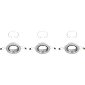 Briloner LED Einbauleuchte LEUCHTEN RENG, IP23, aluminiumfarbig, Metall, inkl., 3x GU10, 3er Set, Ø 8,6 cm