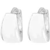 Elli Ohrringe Creolen Emaille Basic Zeitlos 925 Silber Elli Weiß