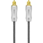 Deltaco High-End-Toslink-Kabel optisches digitales Audiokabel, 2 m, schwarz
