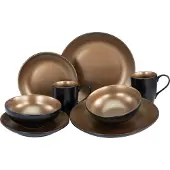 Creatable , 23599, Glamour Gold Gold, Kombiservice 8-tlg, Steinzeug