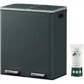 Hobby Hall Mülleimer 60 Liter (2 x 30 L) Grau B34LTB60GS