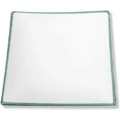 Gmundner Keramik Grüner Rand, Dessertteller Trend (20x20cm)