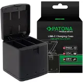 PATONA Premium Ladebox 3 Akkus GoPro Hero 9/10/11/12 inkl. USB-C