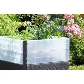 Garantia Hochbeet klassisch ERGO Quadro Turbo L 75 inkl. Flora-Wassersparsystem 80 x 80 x 75 cm wood anthrazit braun