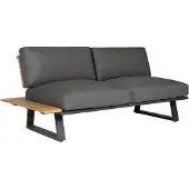 Diamond Garden Nora Sun & Rain Lange Ecke links Aluminium/Teak
