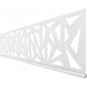Traumgarten Sichtschutzzaun SYSTEM Dekorprofil TRIGON Weiß, SYSTEM WPC/ALU, 30 cm,Adapterleiste Anthrazit