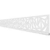 Traumgarten Sichtschutzzaun SYSTEM Dekorprofil TRIGON Weiß, SYSTEM Rhombus, 15 cm,Adapterleiste Weiss