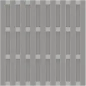 Traumgarten Sichtschutzzaun JUMBO WPC Alu-Design Grau Sichtschutz Lamellenzaun, 179x179 cm