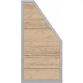 Traumgarten Sichtschutzzaun DESIGN WPC ALU Anschluss Sand/Silber Sichtschutz Lamellenzaun