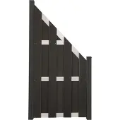 GROEN & JANSSEN Zaun Abschlusselement GroJa Merano vormontiert ohne Pfosten 84,3 x 180/90 cm anthrazit