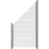GROEN & JANSSEN Zaun Abschlusselement GroJa Belfort links 90 x 180 cm Blockstreifen