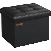 Songmics Klappbarer Sitzbank mit Stauraum 41 cm tintenschwarz LSF100B01