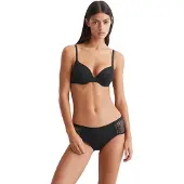 Marc O'Polo Hipster "Timeless Lace", Damen, Gr. XL, schwarz, Obermaterial: 79% Polyamid, 21% Elasthan, unifarben, körpernah, Unterhosen Hipster, mit seitlichem Spitzeneinsatz