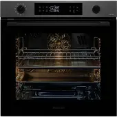 Samsung DualCook Einbaubackofen, 76 ℓ, A+*, Pyrolyse, Schwarzer Edelstahl, Serie 4, Groß, Elektrischer Ofen, 76 l, 3950 W, 76 l, 1600 W