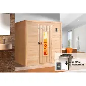 Weka Premium Massivholz-Sauna BERGEN Gr. 1 Sparset 7,5 kW BioS inkl. digitaler Steuerung x B x T x H x 196 x 145 x 205