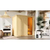 Weka Sauna "Halmstad" Set, 7,5 kW-Ofen mit digitaler Steuerung