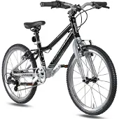 Prometheus BIKES Kinderfahrrad 20 Zoll PRO ab 6 Jahren Ultraleicht 7-Gang Premium Schwarz Silber